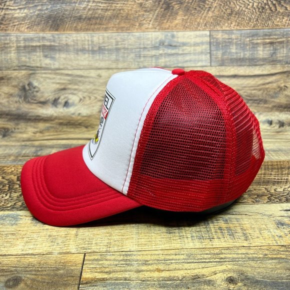 Camel GT Challenge Mens Trucker Hat Red Snapback Motorsport Racing Baseball Cap - Picture 4 of 8